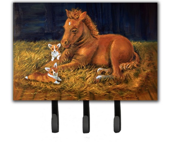 7329TH68 Corgi Sunrise With Colt Leash & Key Holder