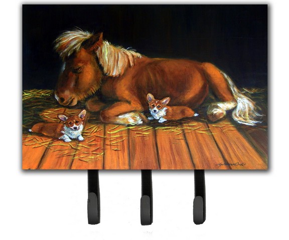 Corgi Snuggles The Pony Leash & Key Holder