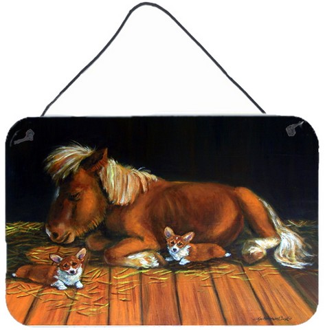 Corgi Snuggles The Pony Wall and Door Hanging Prints