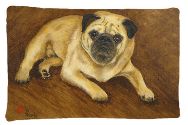 Fawn Pug Roscoe Fabric Standard Pillowcase