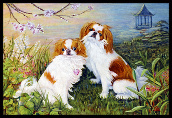 Japanese Chin Wasabi & Ginger Mat - Multicolor - 18 x 27 in. - Durable Design