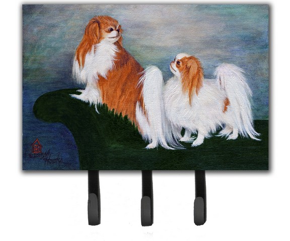 Japanese Chin Standing On My Tail Leash & Key Holder
