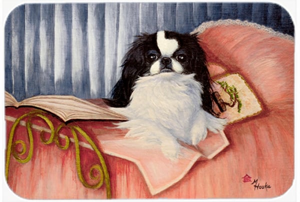 Japanese Chin Reading In Bed Glass Cutting Board- Large