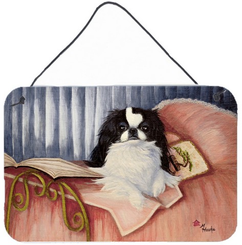 Japanese Chin Reading In Bed Wall and Door Hanging Prints