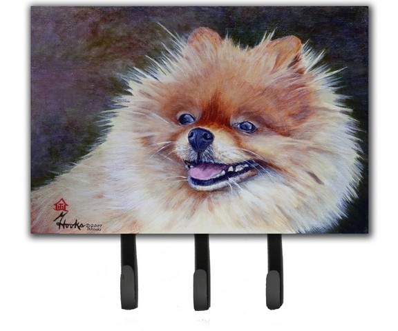 Pomeranian Head Leash & Key Holder