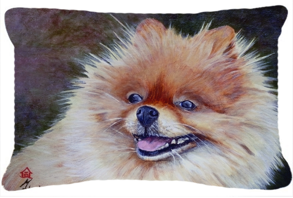 Pomeranian Head Fabric Decorative Pillow