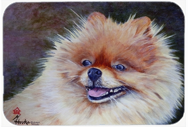 Pomeranian Head Glass Cutting Board- Large