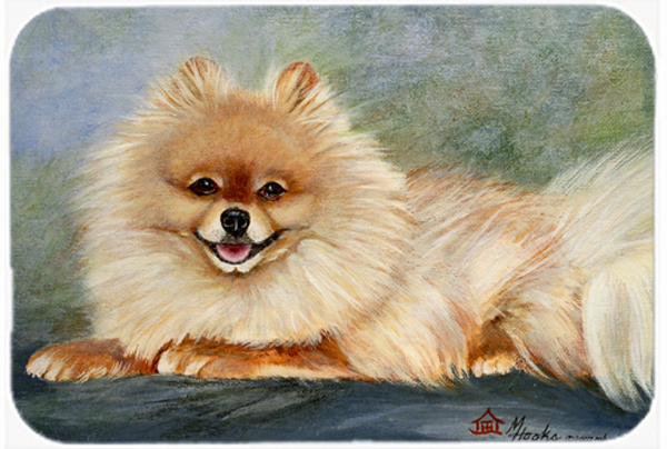Pomeranian Full Body Glass Cutting Board, Large