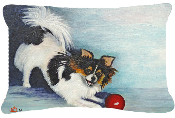 Chihuahua Play Ball Fabric Decorative Pillow