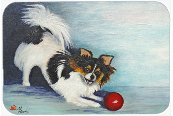 Chihuahua Play Ball Glass Cutting Board- Large