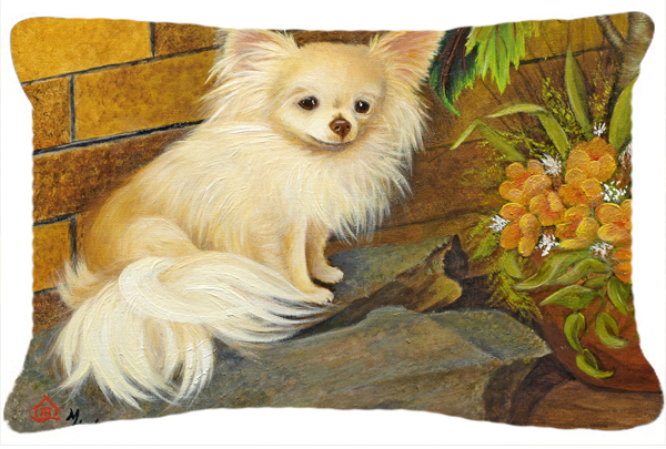 Chihuahua Just Basking Fabric Decorative Pillow