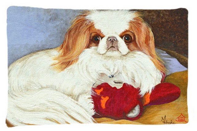 Japanese Chin Pink Gorilla Fabric Standard Pillowcase