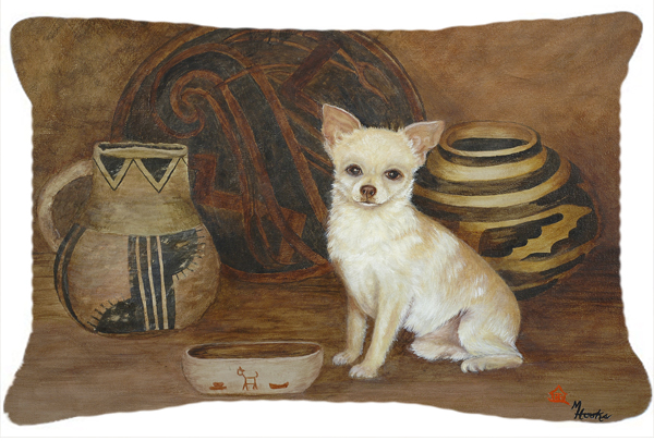 Chihuahua Ancient History Fabric Decorative Pillow