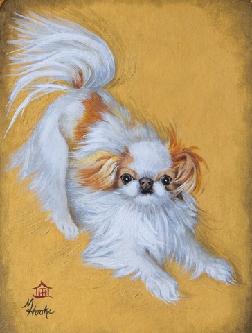 Japanese Chin Red White Play Flag Canvas House Size