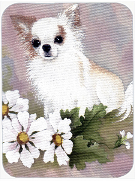 Chihuahua White Flowers Mouse Pad, Hot Pad & Trivet