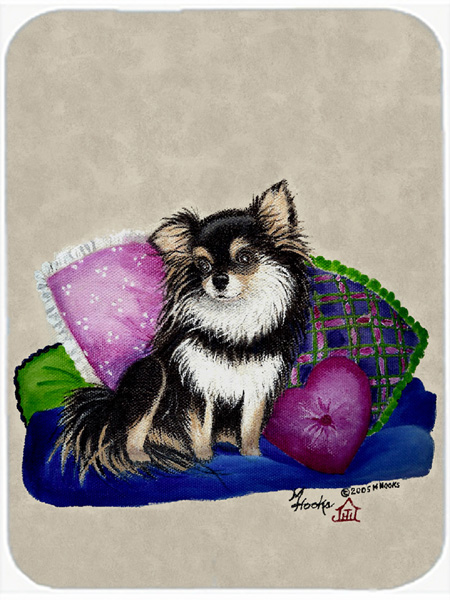 Picture of Carolines Treasures MH1012LCB Chihuahua On Their Couch Glass Cutting Board- Large