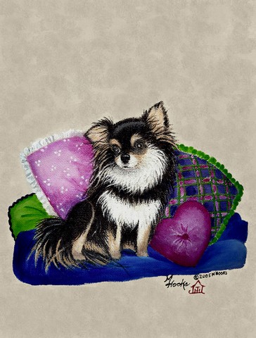 Chihuahua On Their Couch Flag Canvas House Size