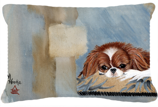 Japanese Chin Resting Fabric Decorative Pillow