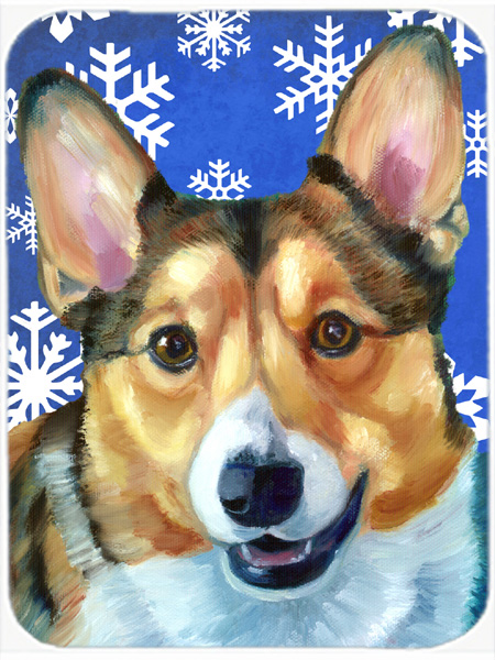 Corgi Winter Snowflakes Holiday Mouse Pad, Hot Pad & Trivet