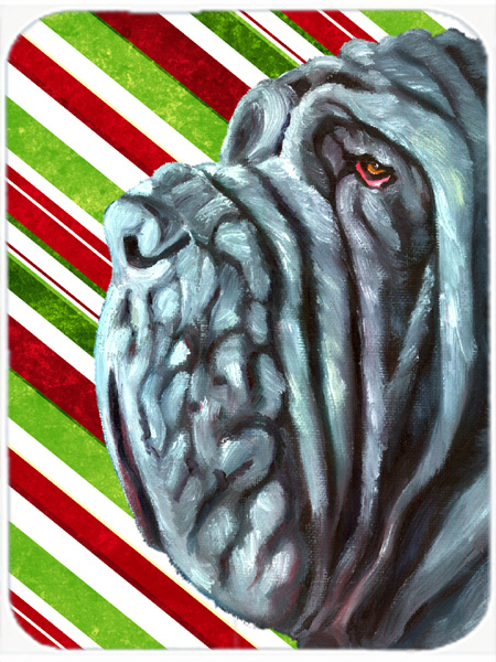 Neapolitan Mastiff Candy Cane Holiday Christmas Mouse Pad, Hot Pad & Trivet