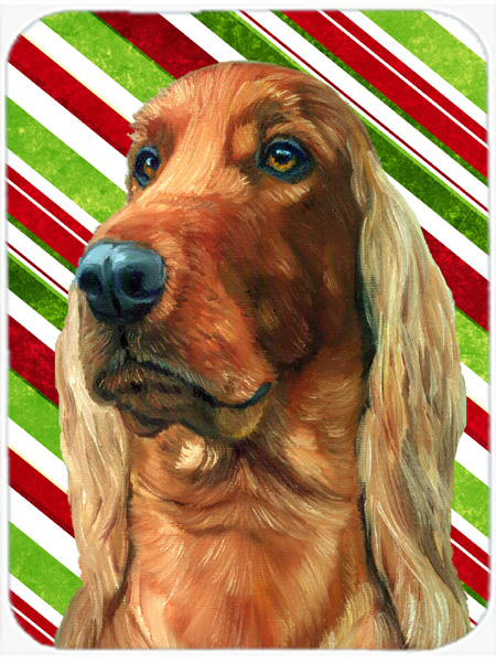 Irish Setter Candy Cane Holiday Christmas Mouse Pad, Hot Pad & Trivet