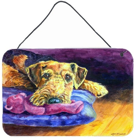 Airedale Terrier Teddy Bear Wall and Door Hanging Prints