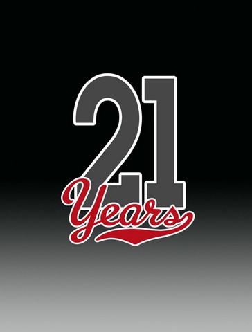 CJ1084GF 21 Years Flag Garden Size