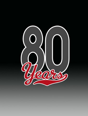 CJ1090GF 80 Years Flag Garden Size