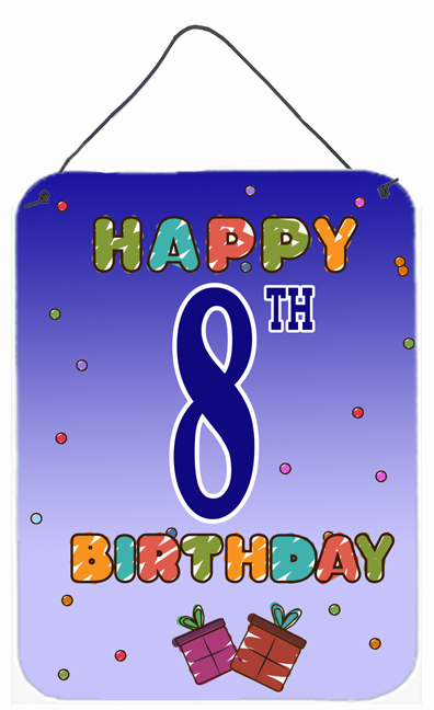 Happy 8Th Birthday Wall and Door Hanging Prints