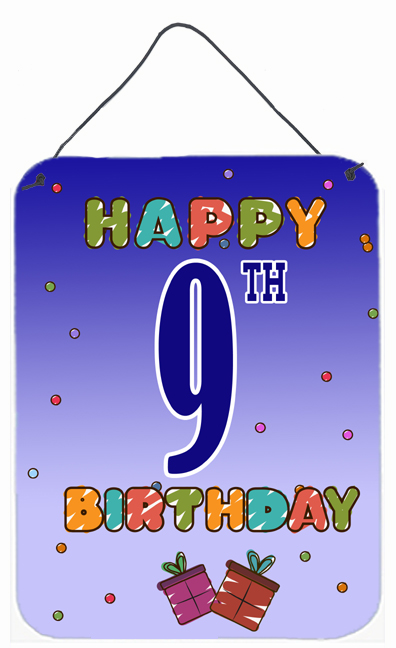 Happy 9Th Birthday Wall and Door Hanging Prints