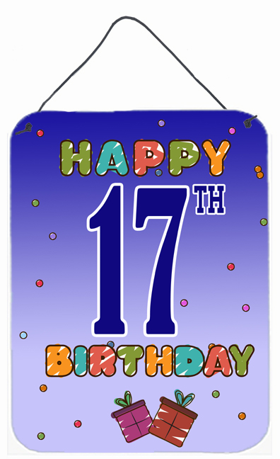 Happy 17Th Birthday Wall and Door Hanging Prints