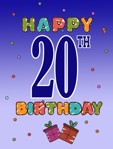CJ1120GF Happy 19Th Birthday Flag Garden Size
