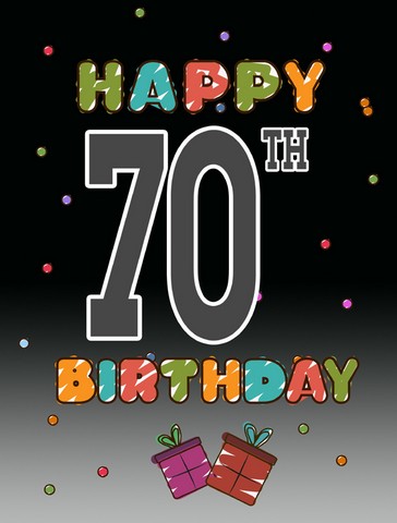 CJ1126GF Happy 70Th Birthday Flag Garden Size