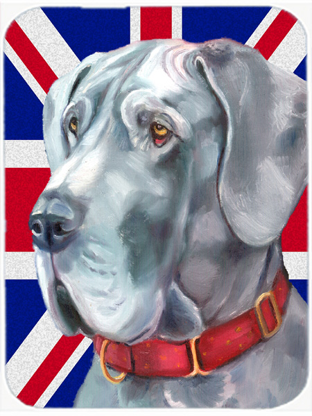 Great Dane With English Union Jack British Flag Mouse Pad, Hot Pad & Trivet