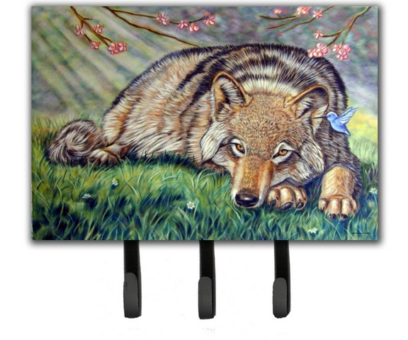Wolf And Hummingbird Leash & Key Holder