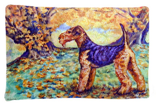 Autumn Airedale Terrier Fabric Standard Pillowcase