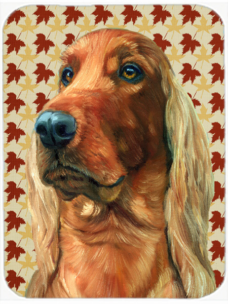 Irish Setter Fall Leaves Mouse Pad, Hot Pad & Trivet