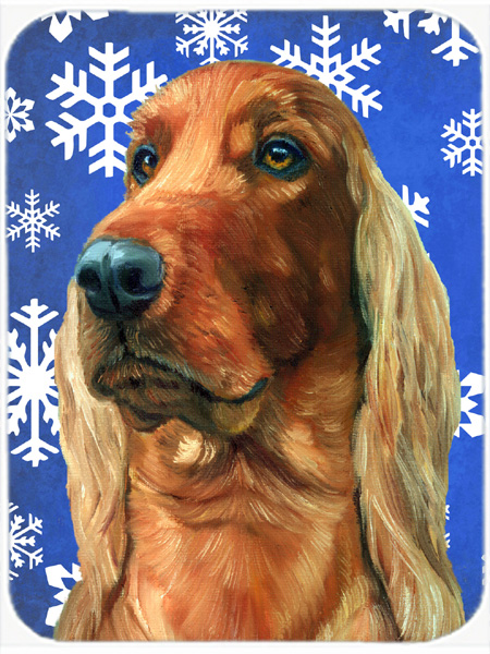 Irish Setter Winter Snowflakes Holiday Mouse Pad, Hot Pad & Trivet