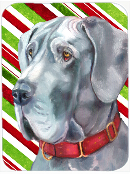 Great Dane Candy Cane Holiday Christmas Mouse Pad, Hot Pad & Trivet
