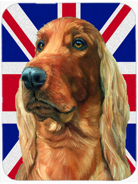 Irish Setter With English Union Jack British Flag Mouse Pad, Hot Pad & Trivet