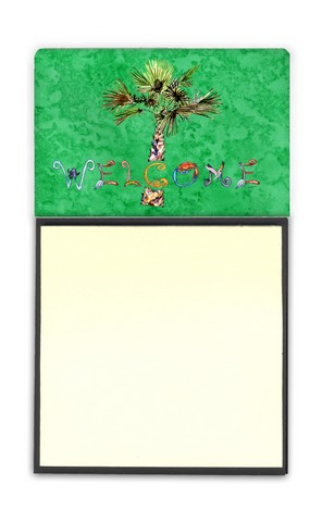 8710SN Welcome Palm Tree On Green Sticky Note Holder