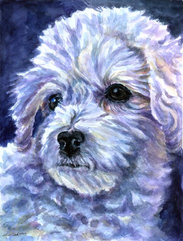 Bichon Frise Flag Garden Size