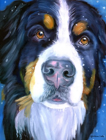 Luca The Bernese Mountain Dog Flag Garden Size