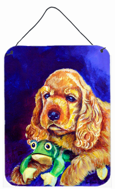 Cocker Spaniel With Frog Wall and Door Hanging Prints