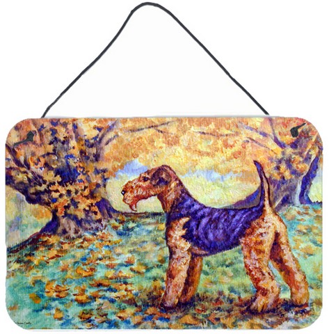 Autumn Airedale Terrier Wall and Door Hanging Prints