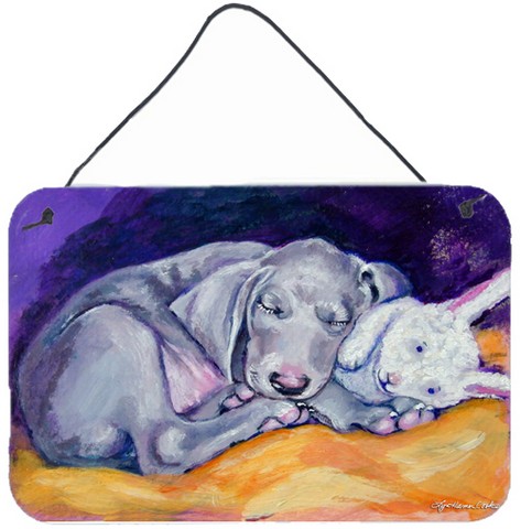 Weimaraner Snuggle Bunny Wall and Door Hanging Prints