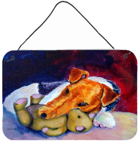 Fox Terrier And Teddy Bear Wall and Door Hanging Prints