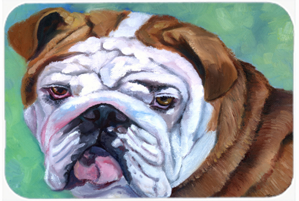 Picture of Carolines Treasures 7349LCB Admiral The English Bulldog Glass Cutting Board- Large