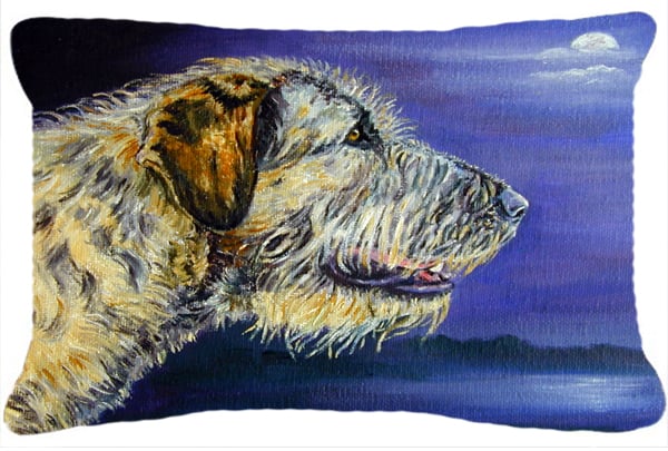 Irish Wolfhound Looking Fabric Decorative Pillow
