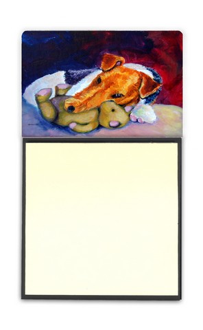 Fox Terrier And Teddy Bear Sticky Note Holder